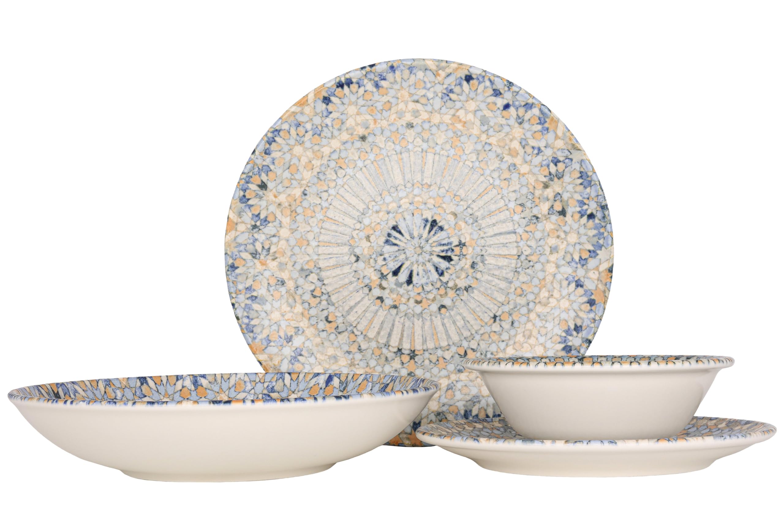 マナリア プレミアム セット Amazon.com | Bonna Dinnerware Set - Luca Mosaic - 24 pieces - 6